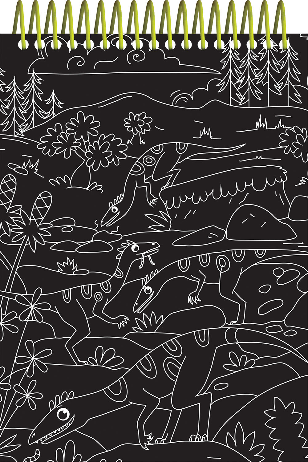 scratch & colour dinosaurs