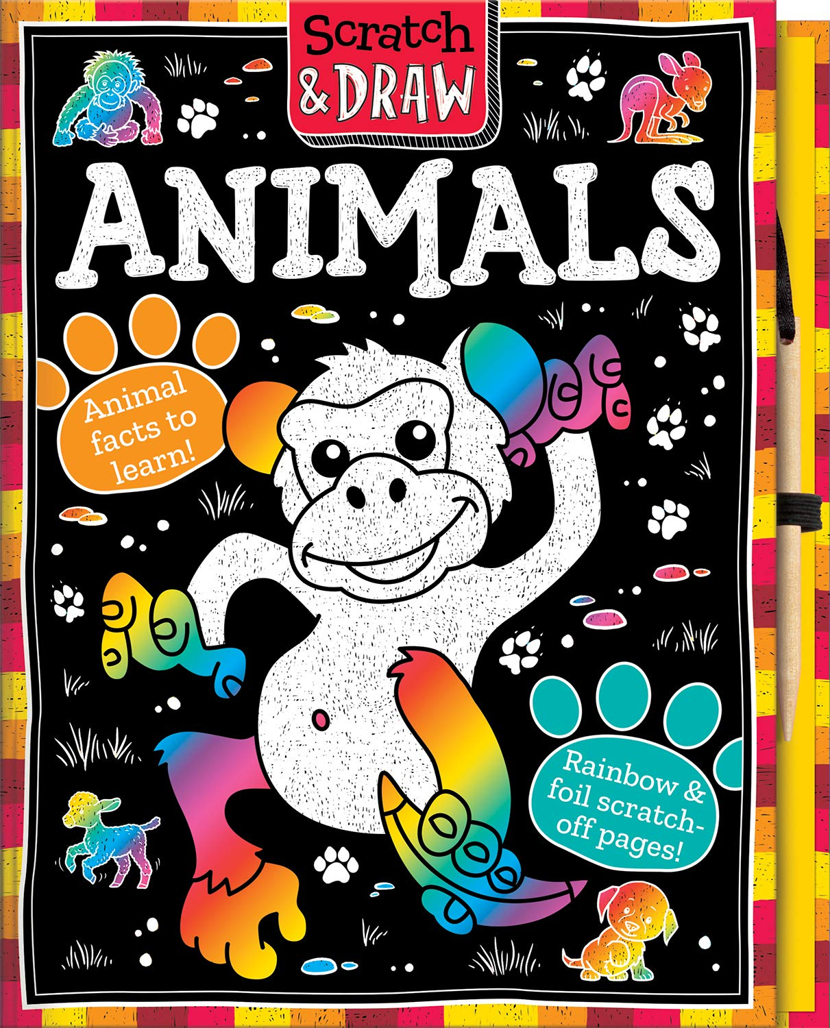 scratch & draw animals - scratch art activity book