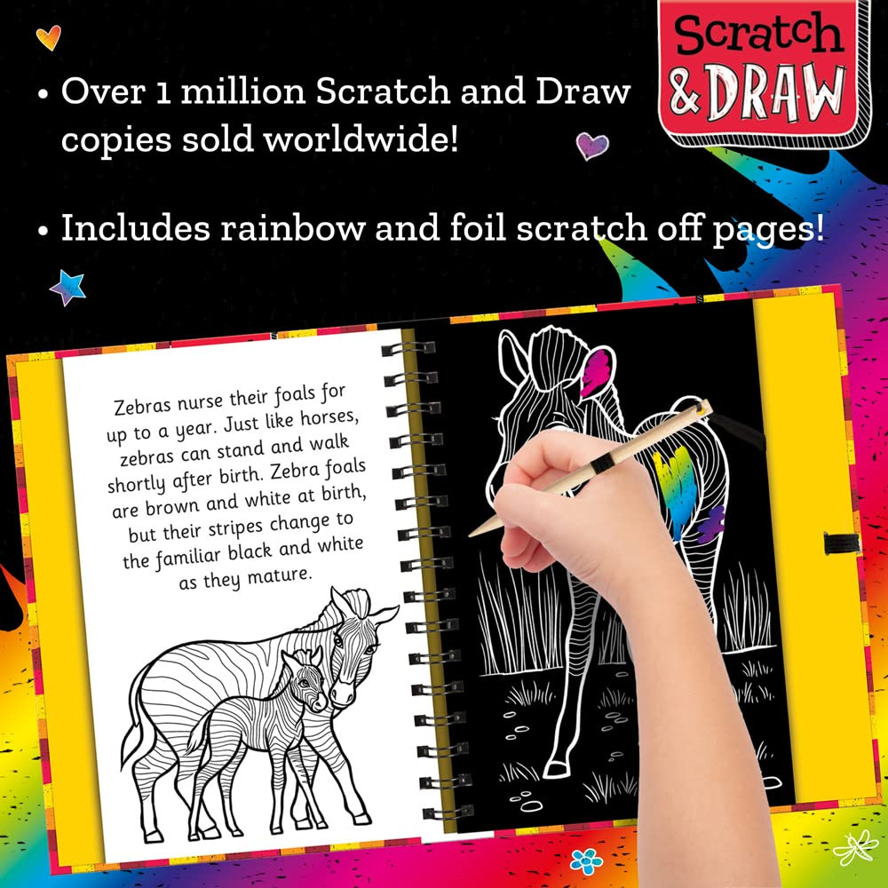 scratch & draw animals - scratch art activity book