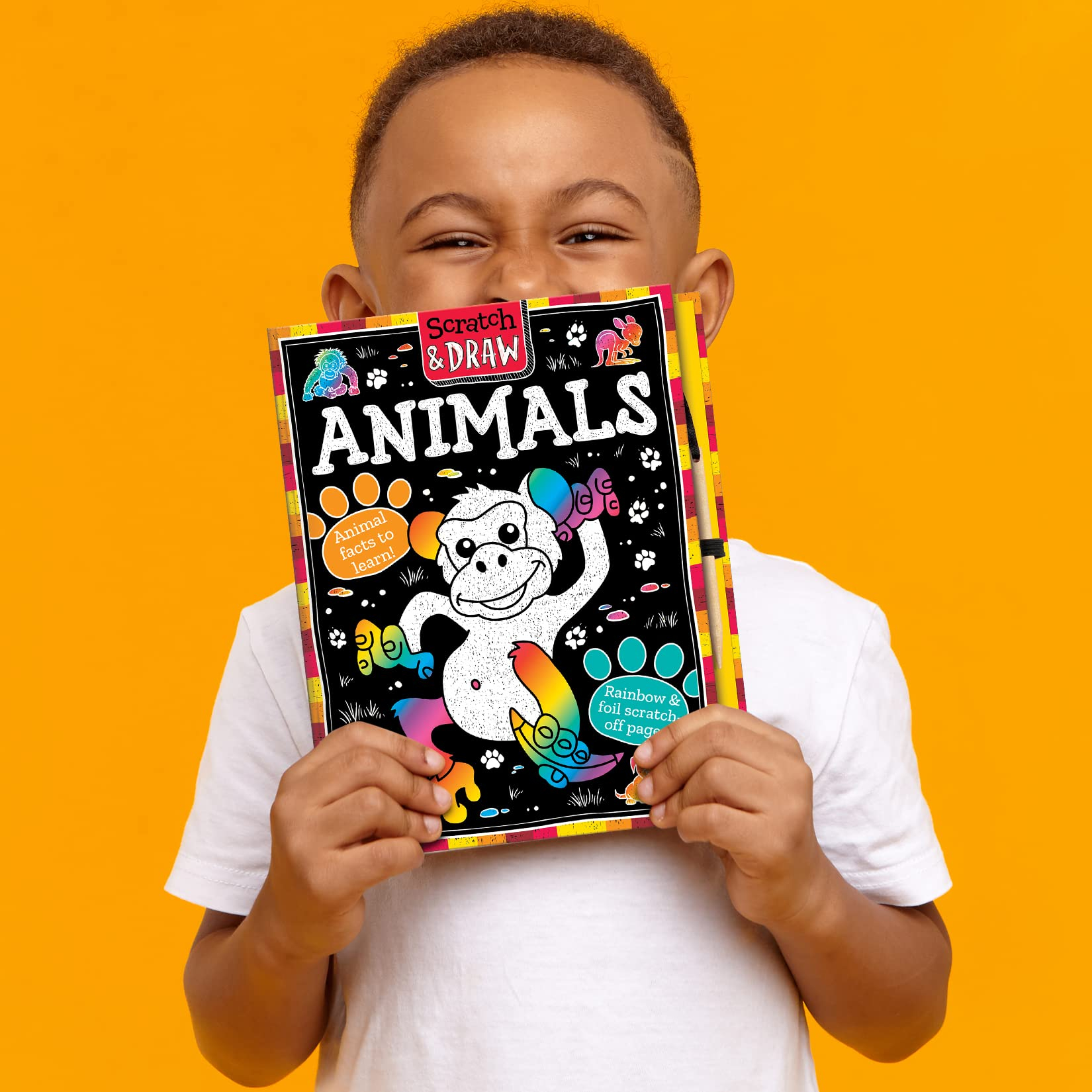 scratch & draw animals - scratch art activity book