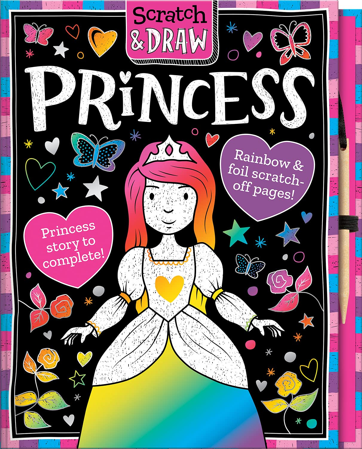 scratch & draw princess - scratch art activity book