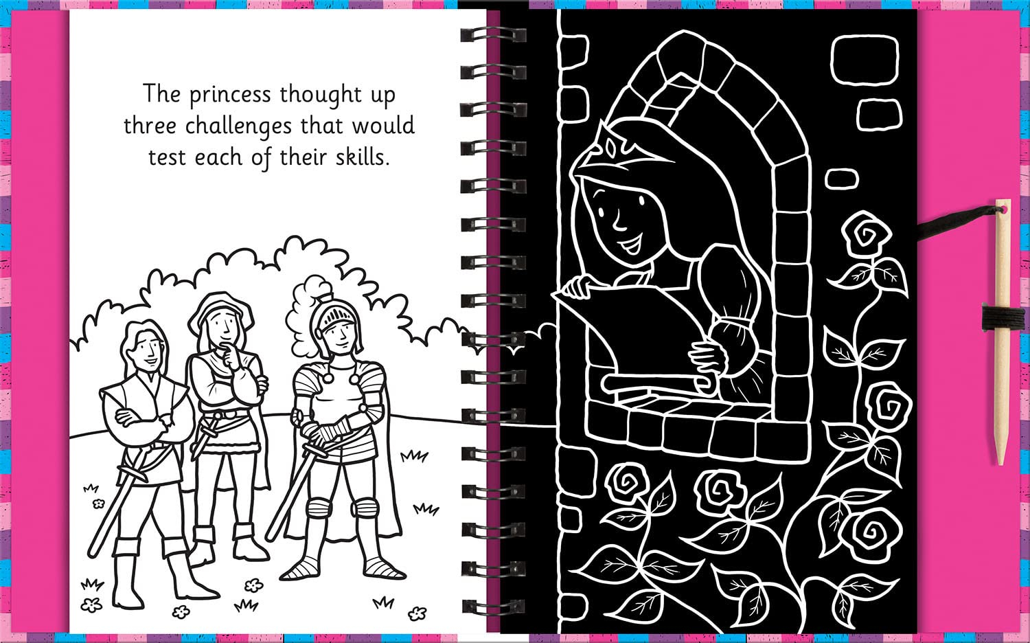 scratch & draw princess - scratch art activity book