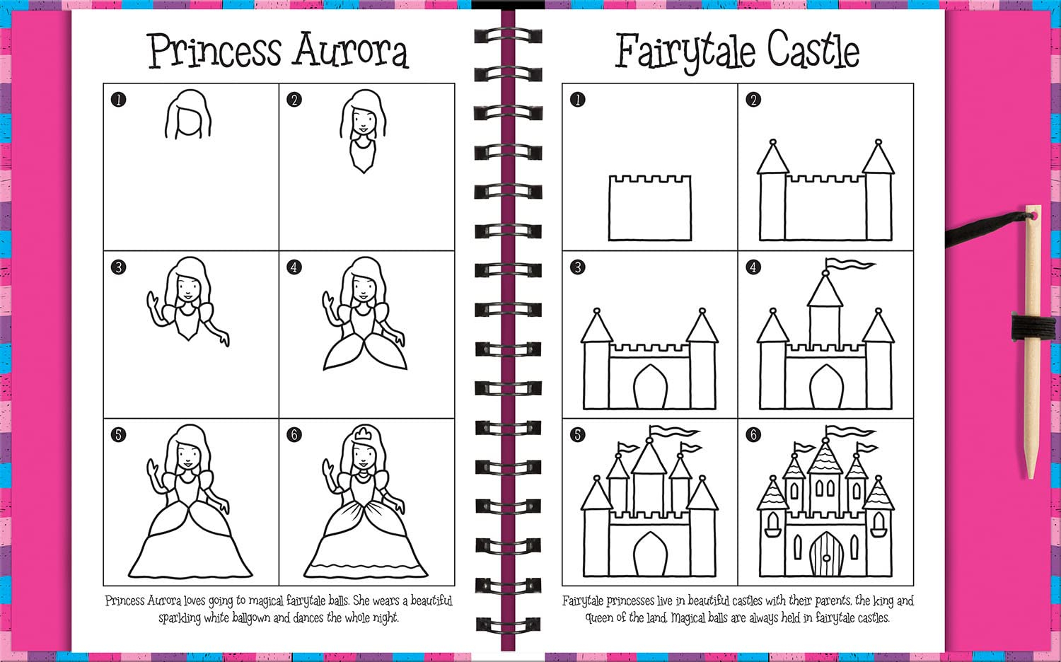 scratch & draw princess - scratch art activity book