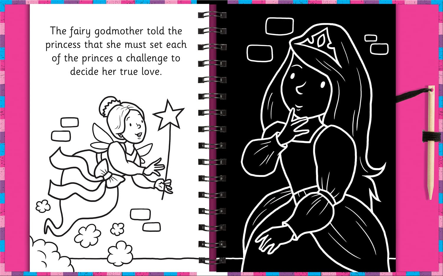 scratch & draw princess - scratch art activity book