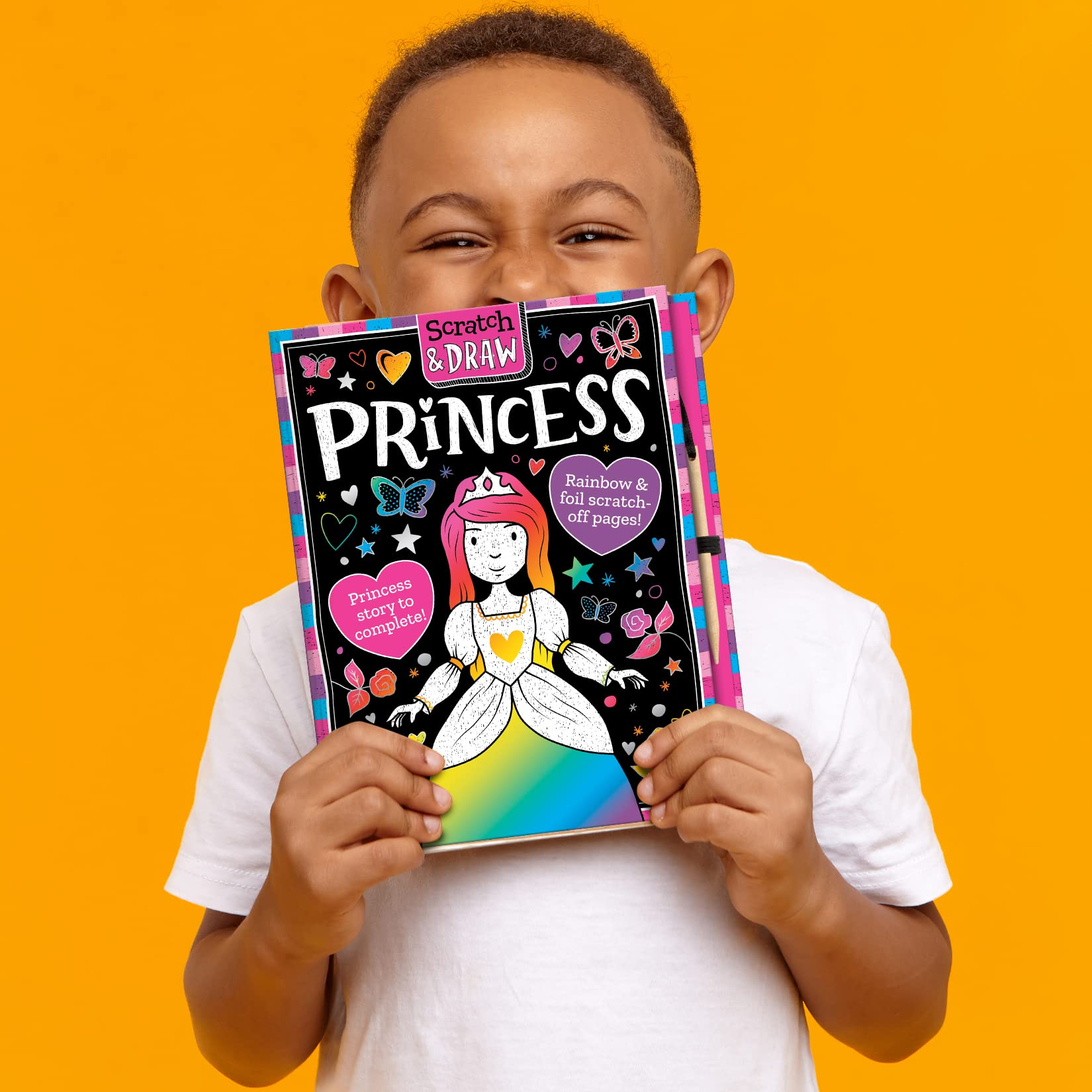 scratch & draw princess - scratch art activity book
