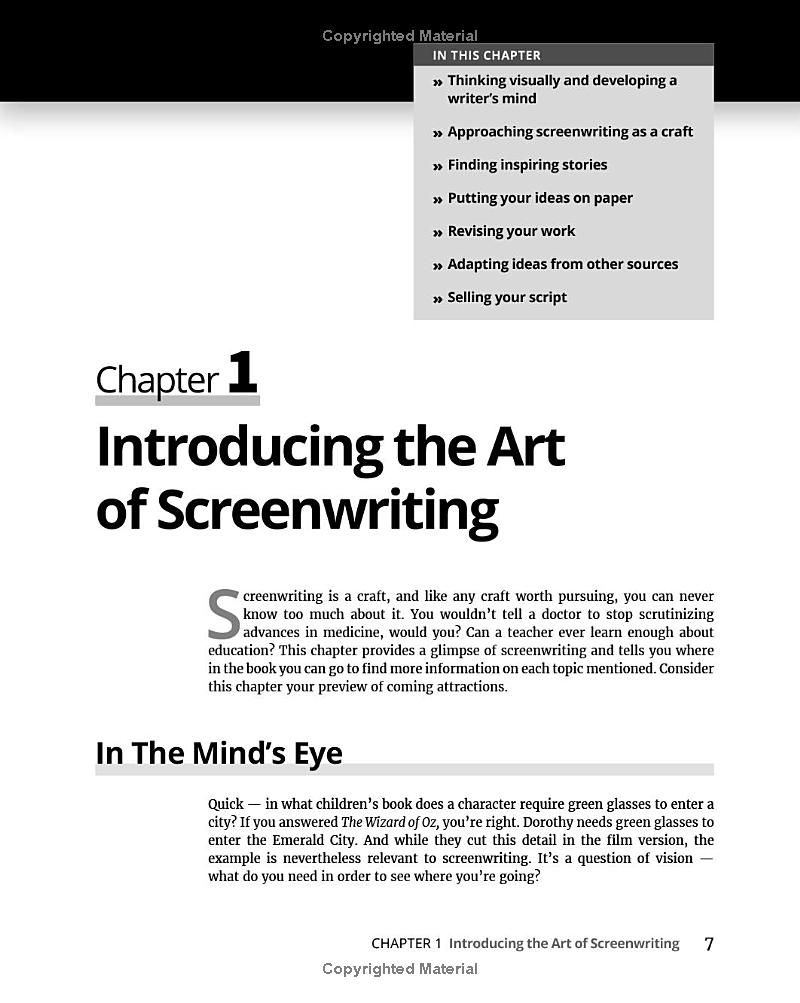 screenwriting for dummies 3rd edition