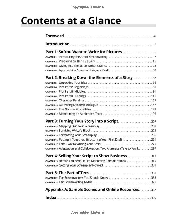 screenwriting for dummies 3rd edition