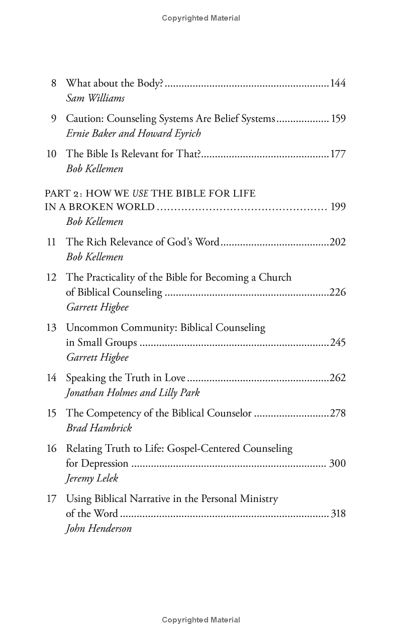 scripture and counseling : god's word for life in a broken world