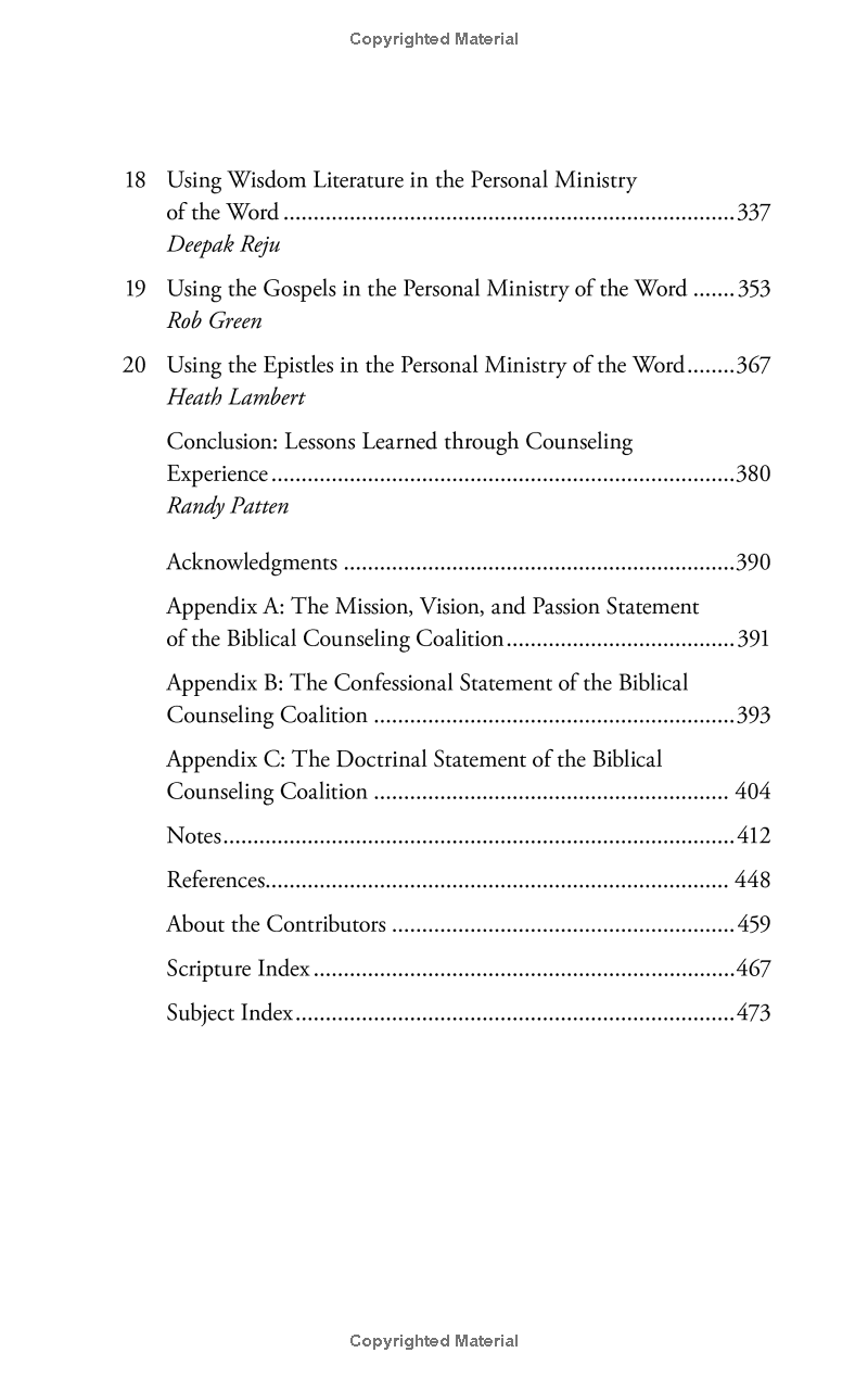 scripture and counseling : god's word for life in a broken world