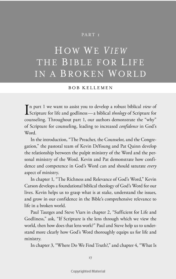 scripture and counseling : god's word for life in a broken world