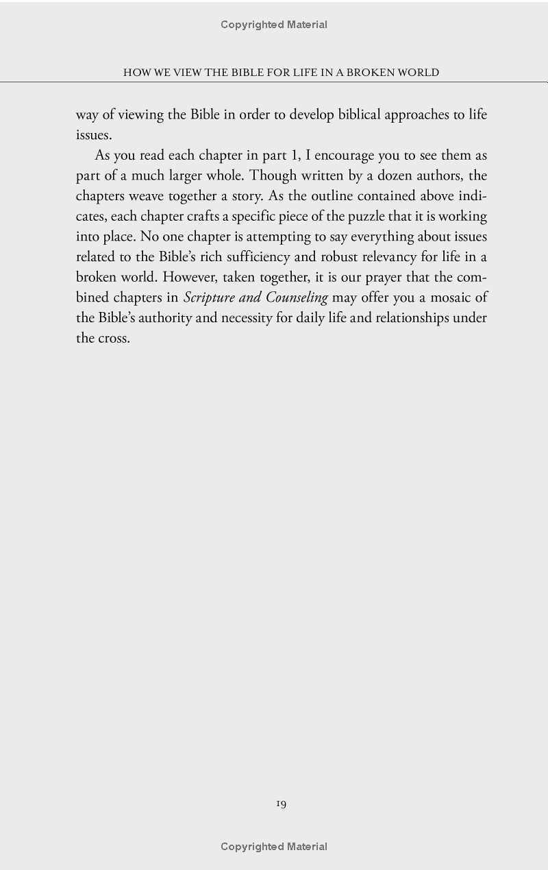 scripture and counseling : god's word for life in a broken world