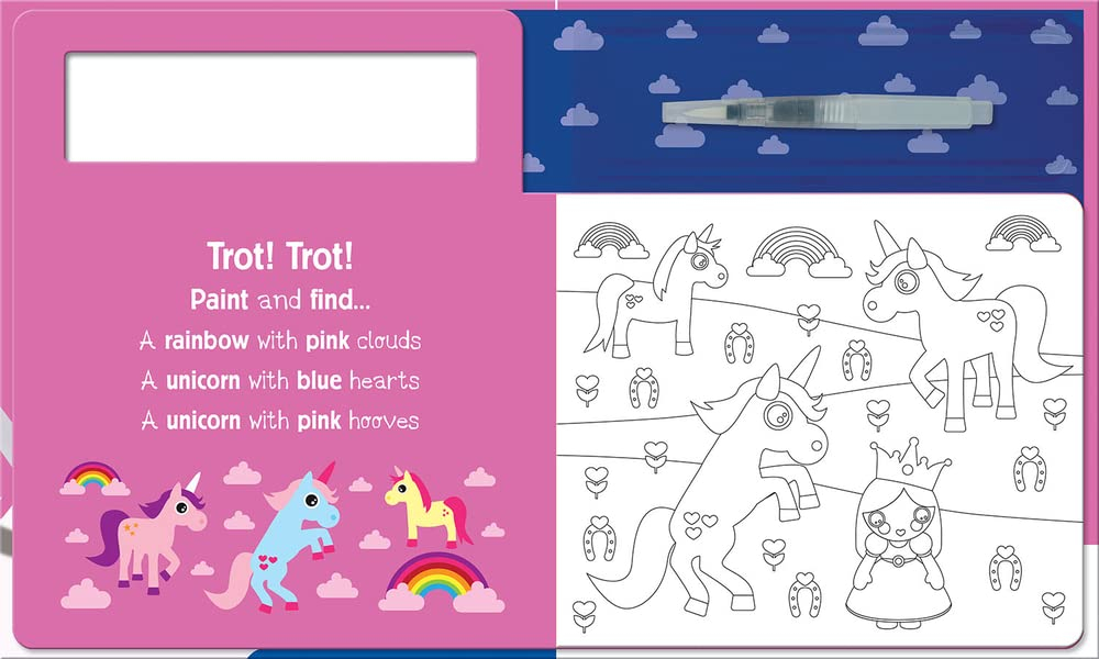 search and find unicorns (water painting search and find)