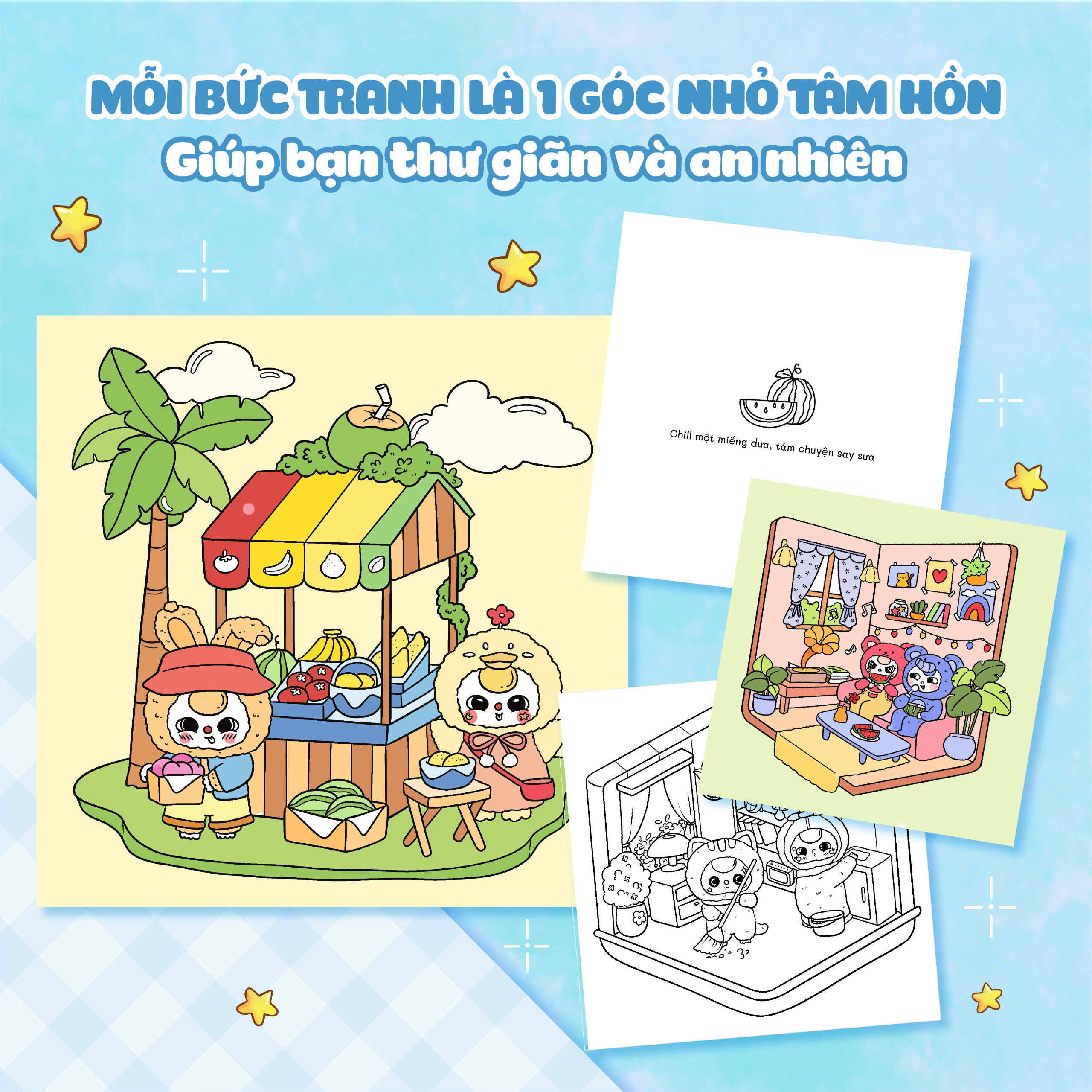 secret corner - baby three coloring - góc bí mật baby three