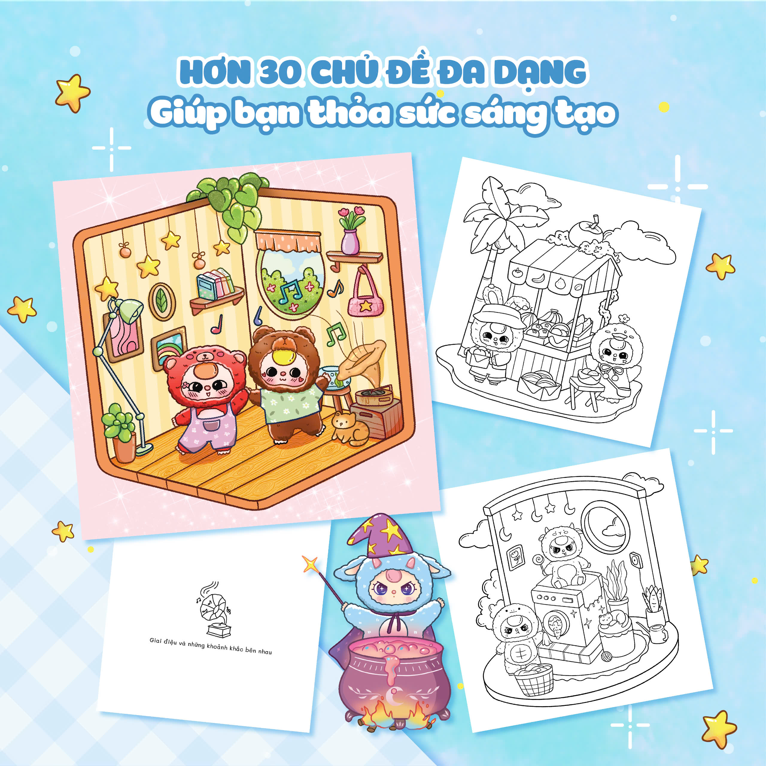 secret corner - baby three coloring - góc bí mật baby three