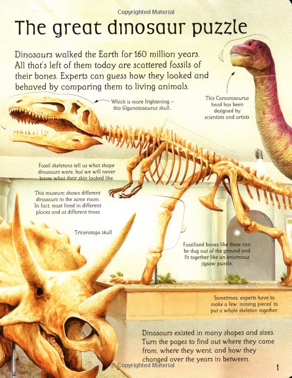 see inside the world of dinosaurs