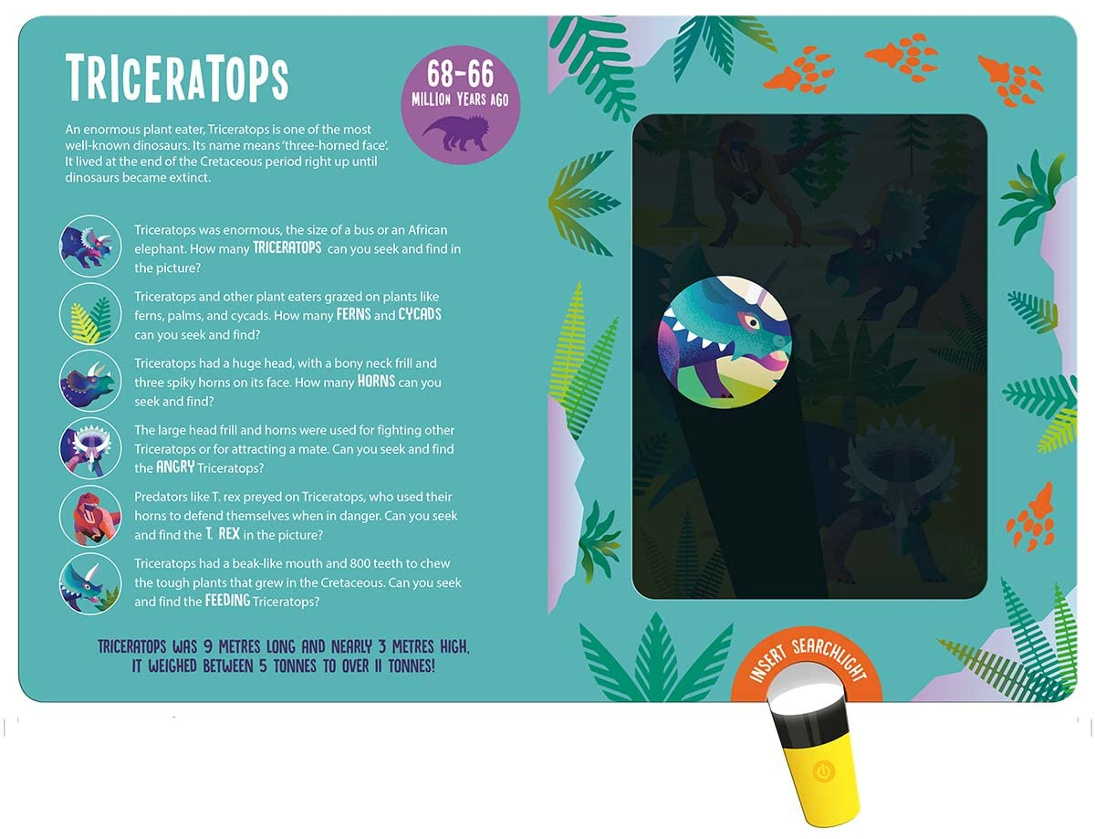 seek and find dinosaurs (seek & find - searchlight books)