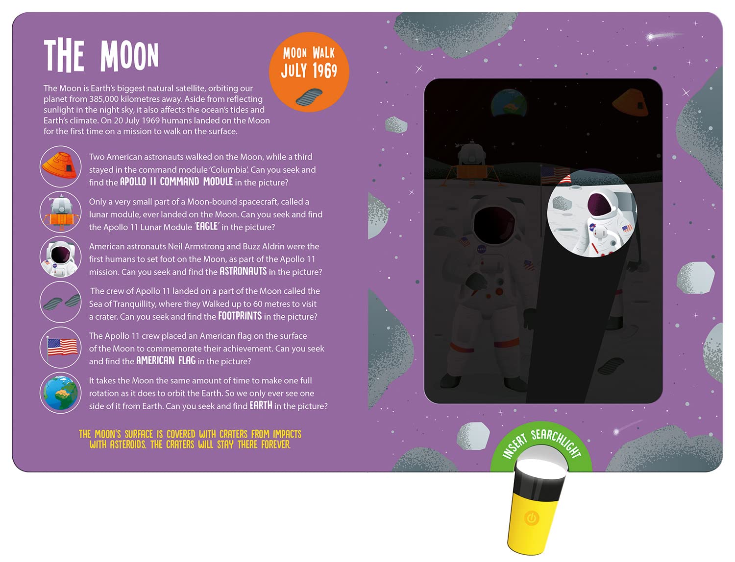 seek and find searchlight - space