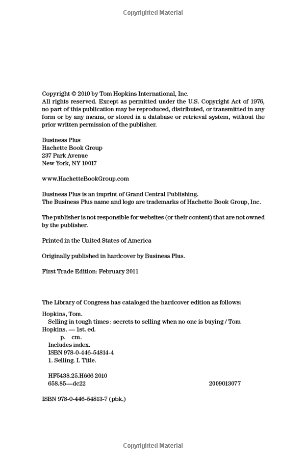 selling in tough times: secrets to selling when no one is buying