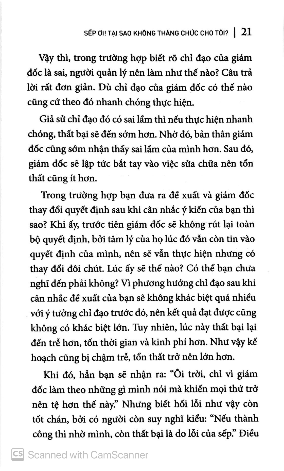 sếp ơi! tại sao không thăng chức cho tôi?