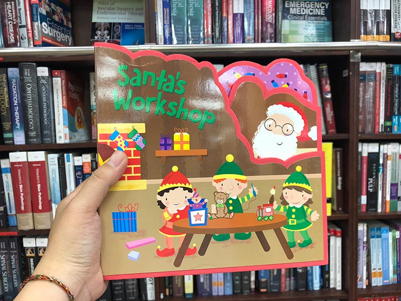 shaped eva books santas worksh