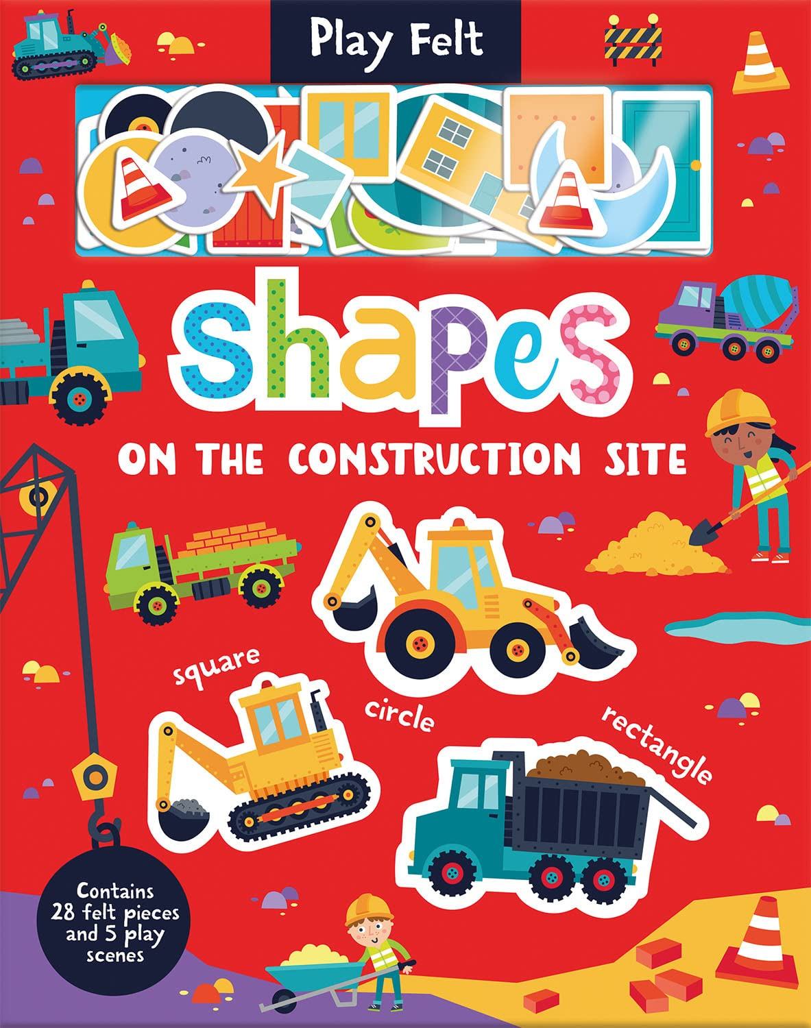 shapes on the construction site (play felt educational)