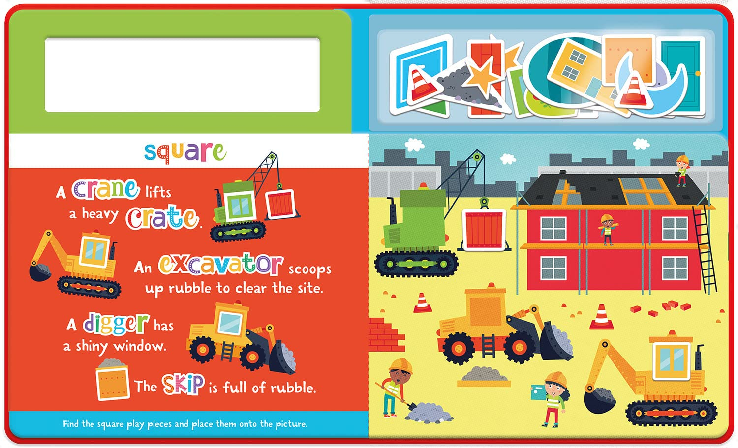 shapes on the construction site (play felt educational)
