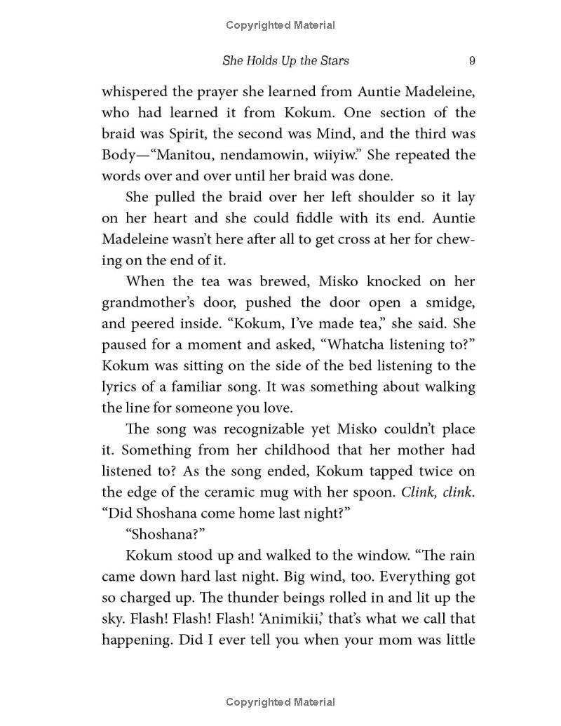 she holds up the stars