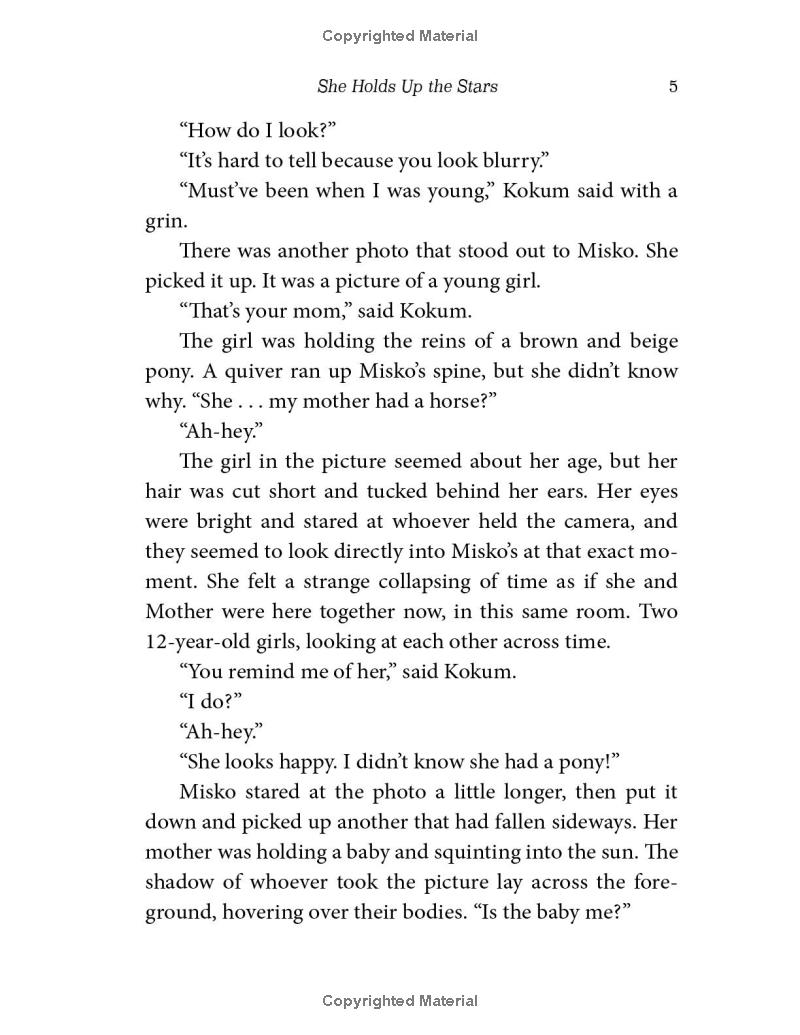 she holds up the stars