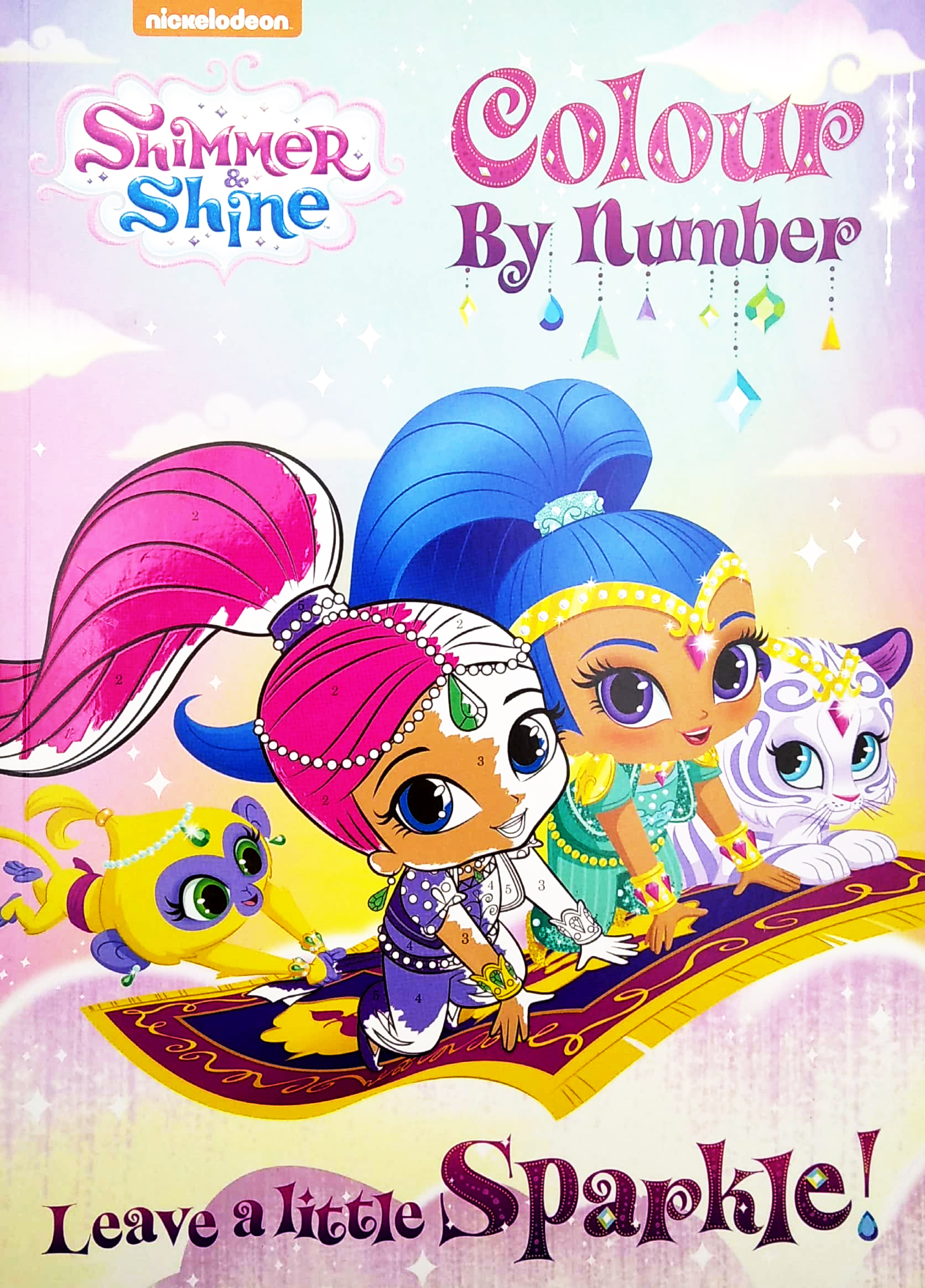 shimmer and shine leave a little sparkle! colour by number