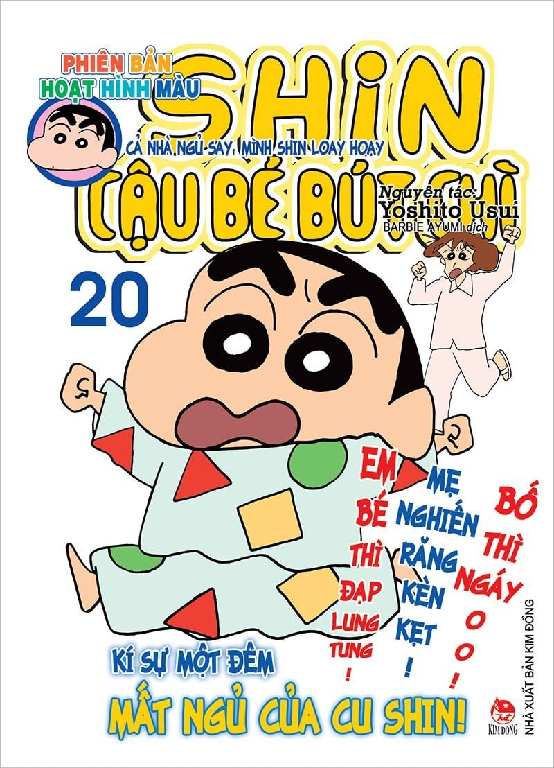shin - cậu bé bút chì - phiên bản hoạt hình màu - tập 20 - cả nhà ngủ say, mình shin loay hoay (tái bản 2024)