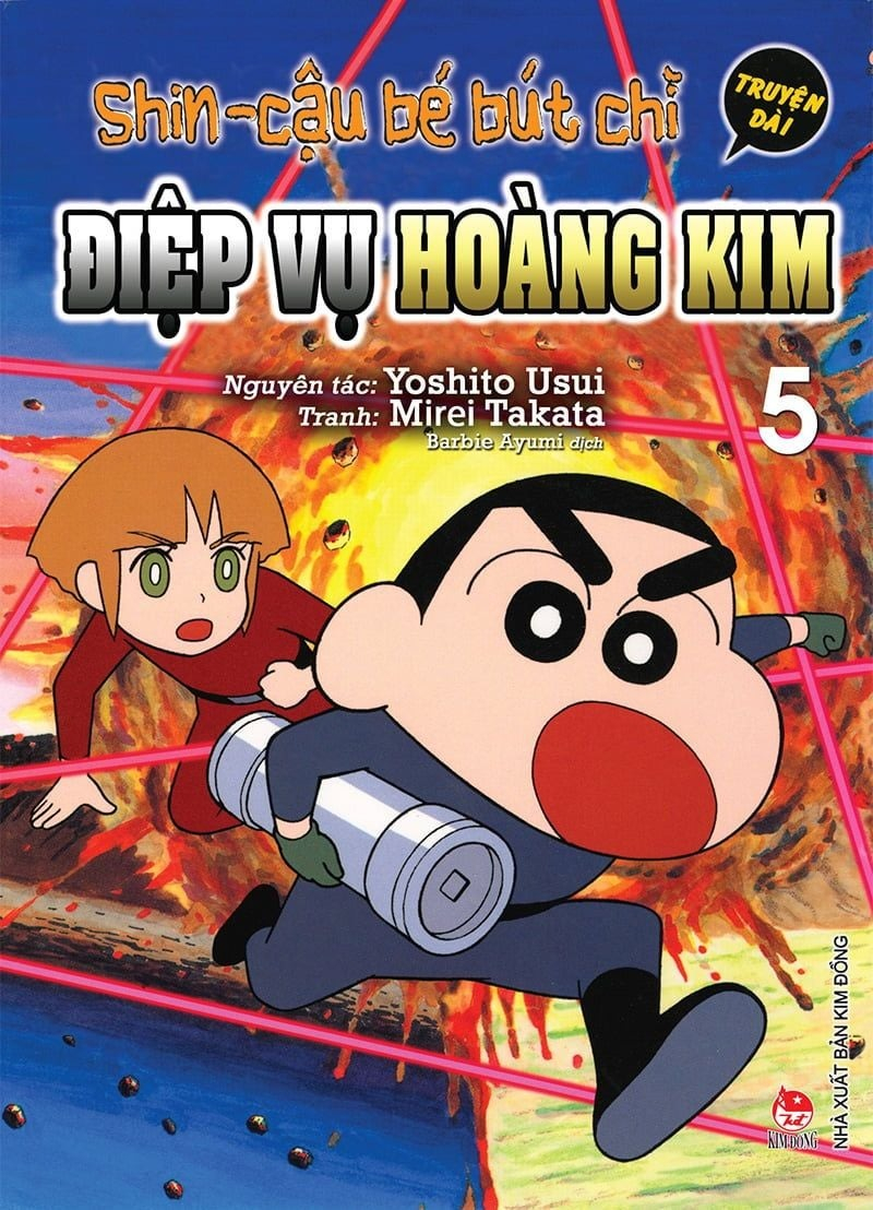 shin - cậu bé bút chì - truyện dài - tập 5 - điệp vụ hoàng kim (tái bản 2024)