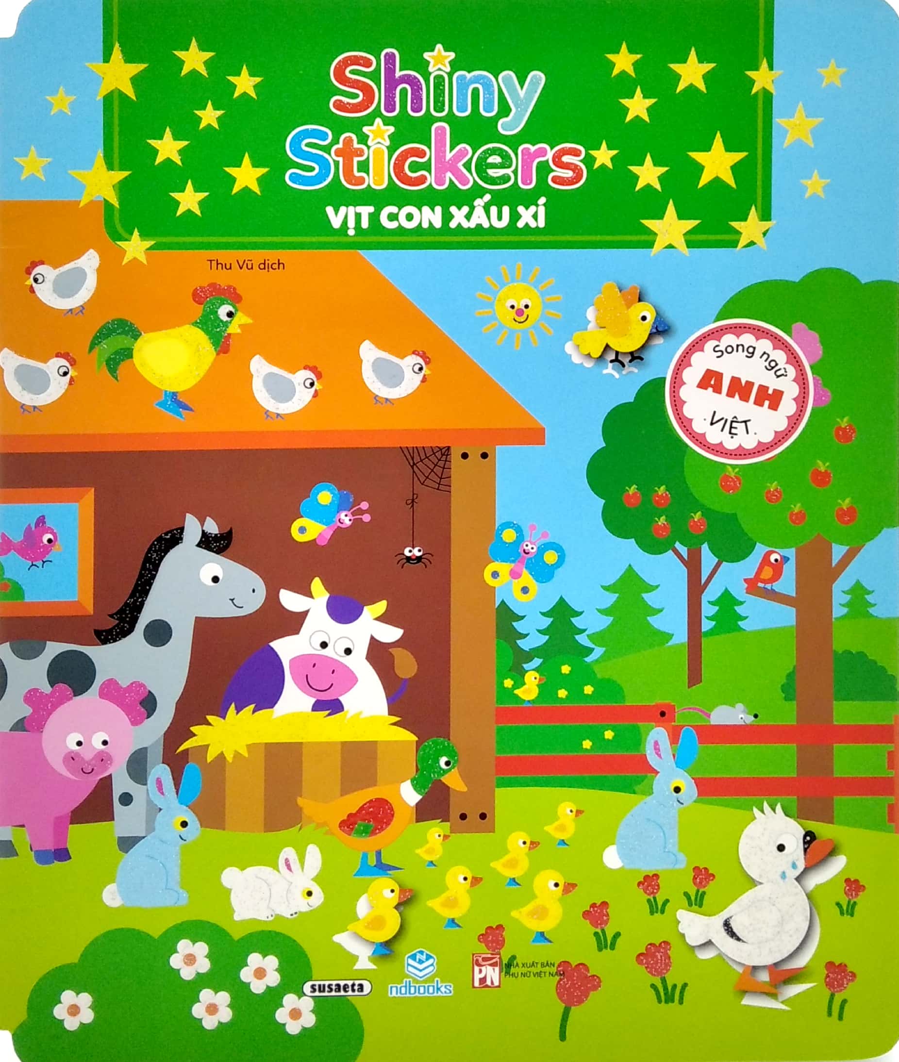 shiny sticker - vịt con xấu xí (song ngữ anh - việt)