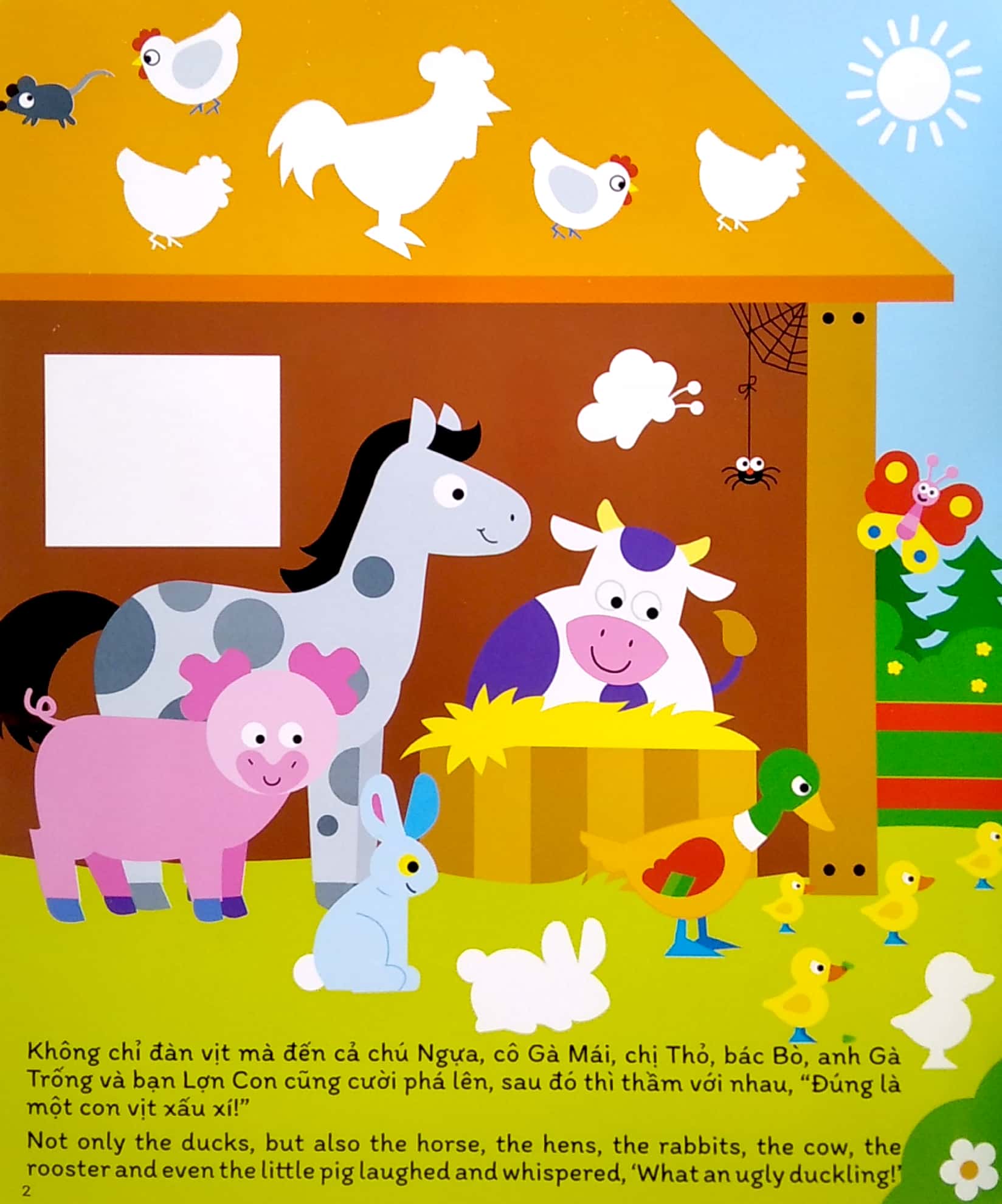 shiny sticker - vịt con xấu xí (song ngữ anh - việt)