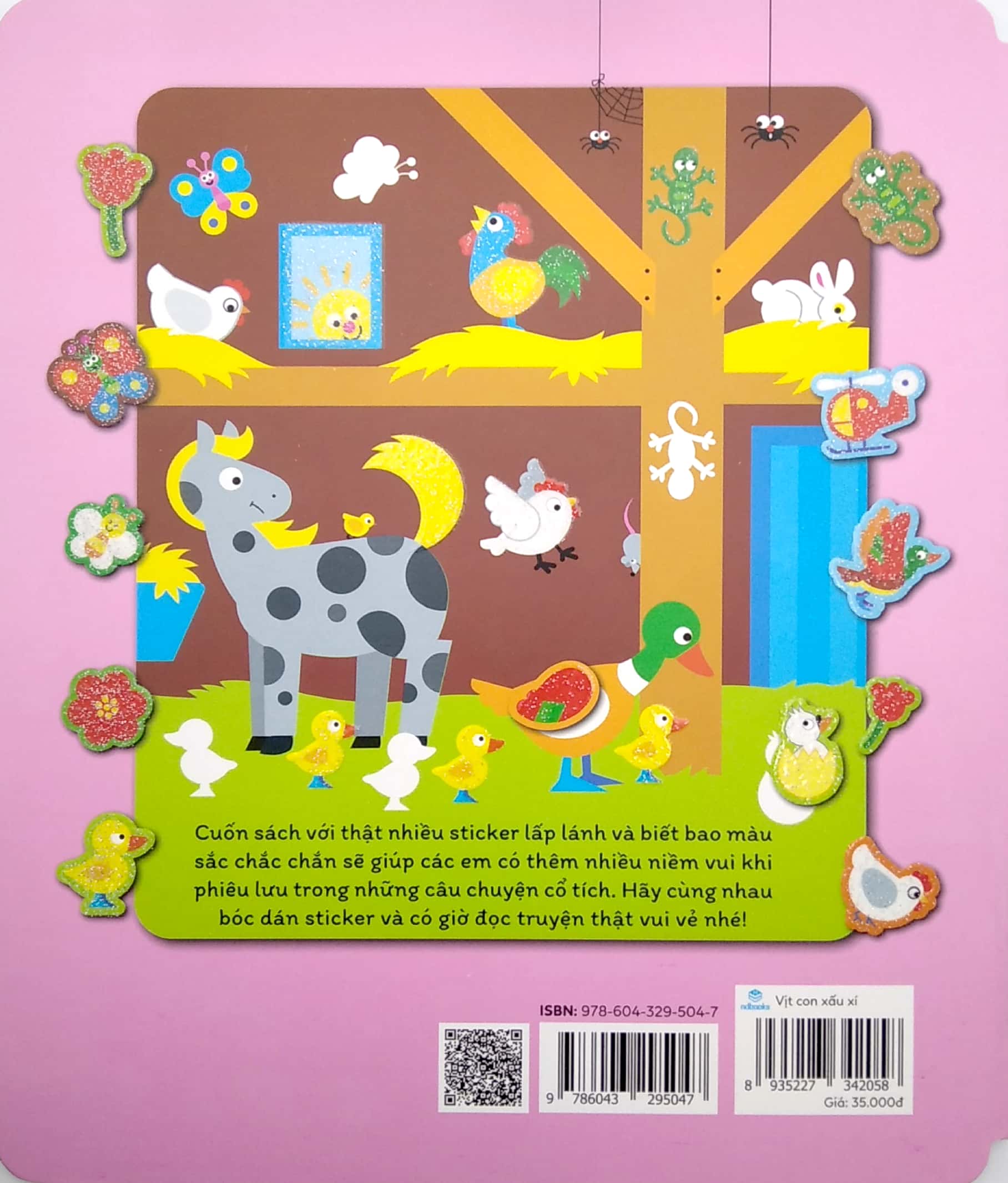 shiny sticker - vịt con xấu xí (song ngữ anh - việt)