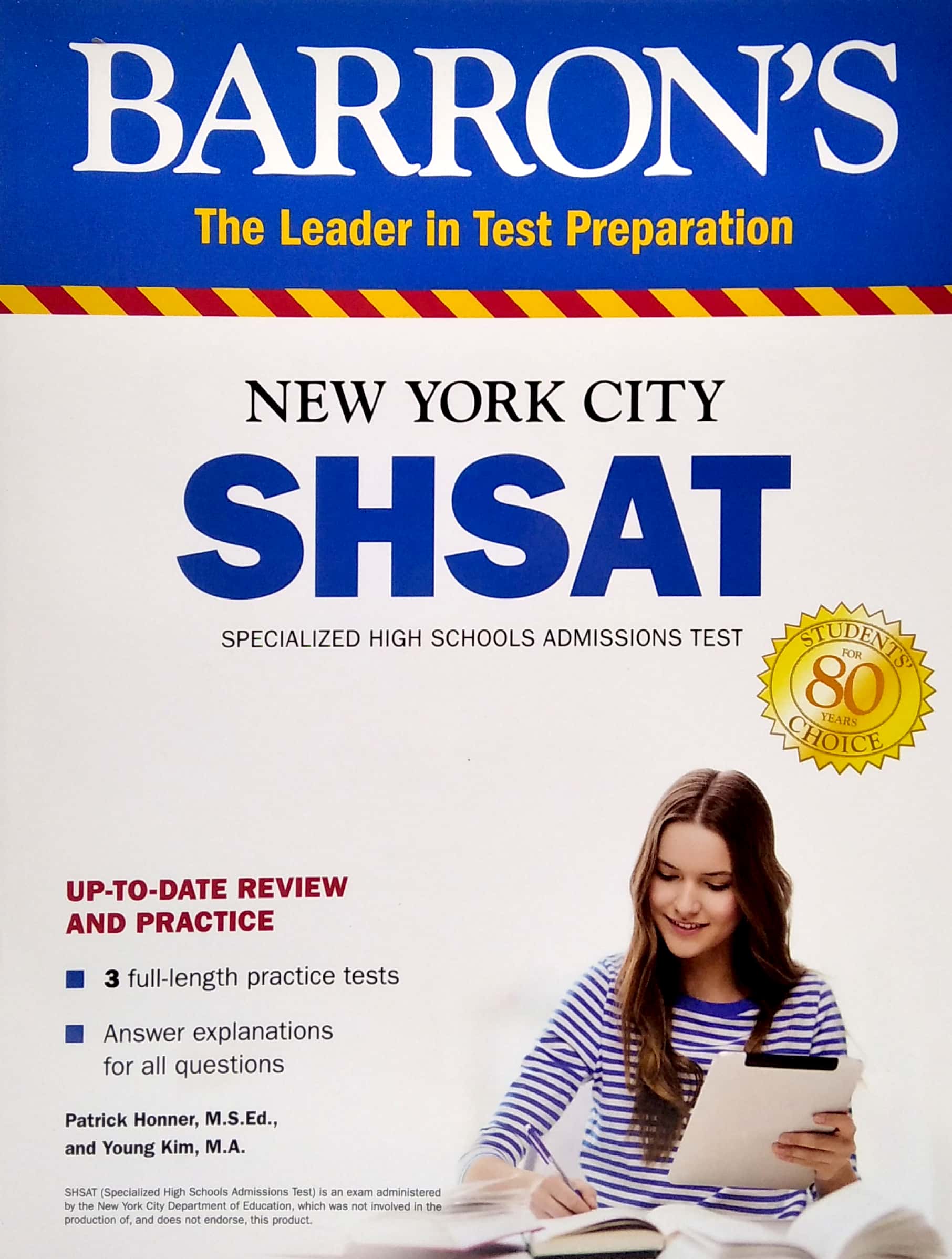 shsat: new york city specialized high schools admissions test (barron's test prep)