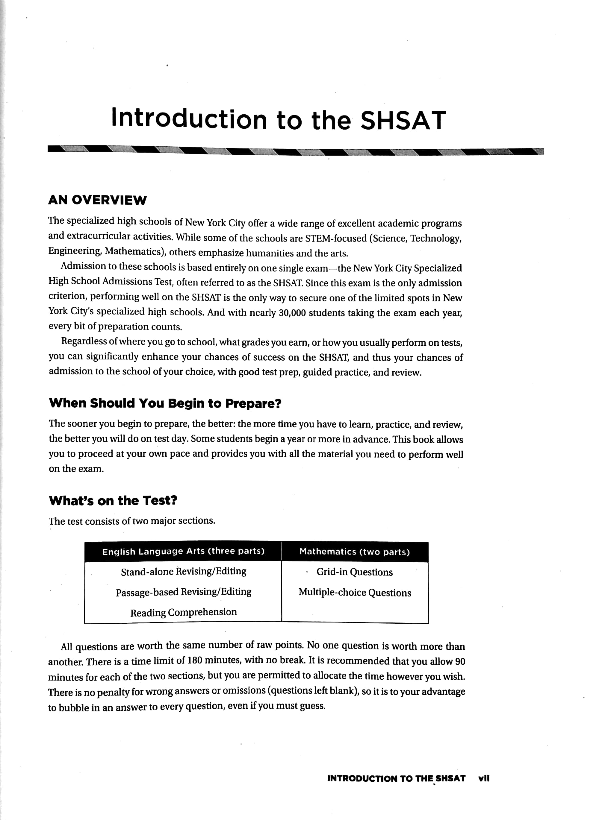 shsat: new york city specialized high schools admissions test (barron's test prep)