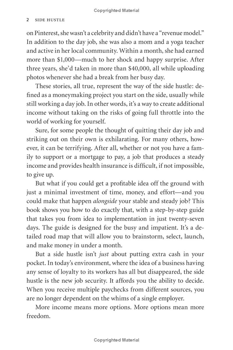 side hustle: build a side business and make extra money - without quitting your day job