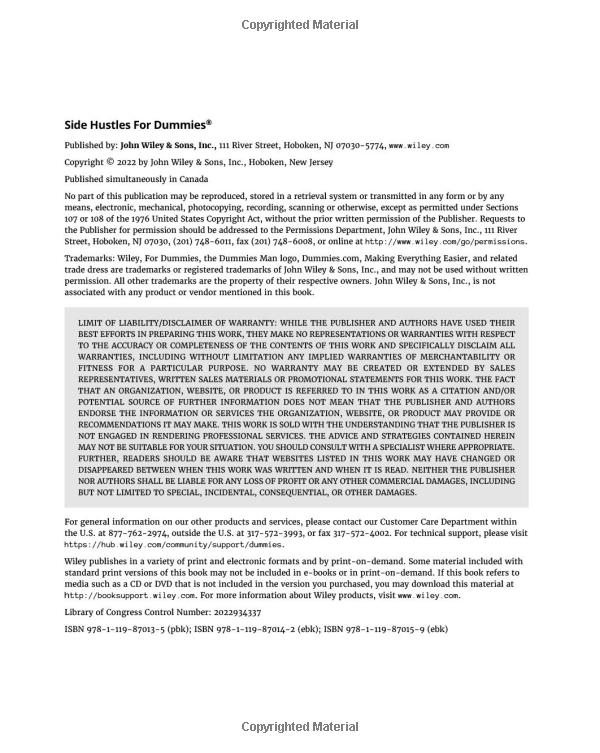 side hustles for dummies