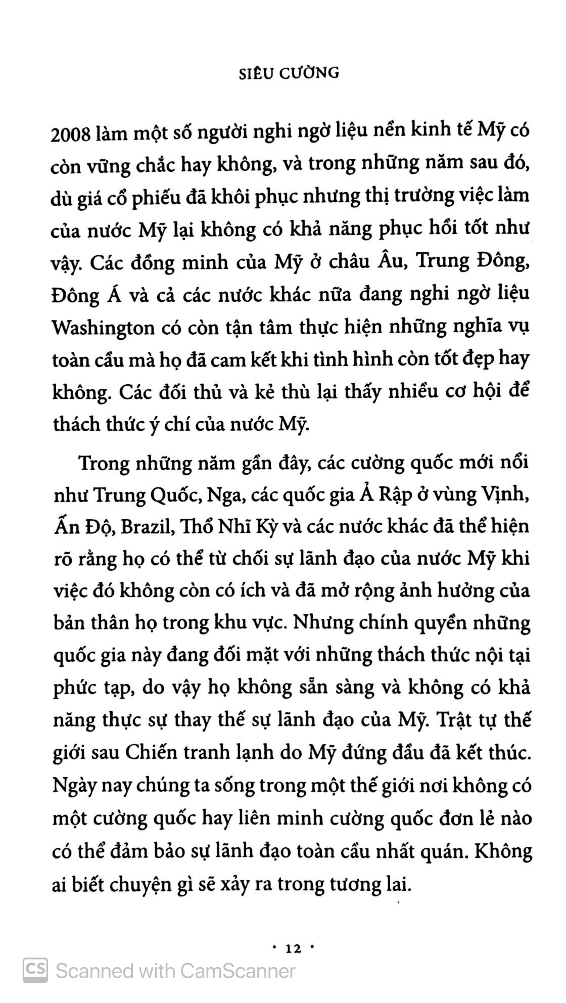 siêu cường - ba lựa chọn về vai trò của hoa kỳ đối với thế giới
