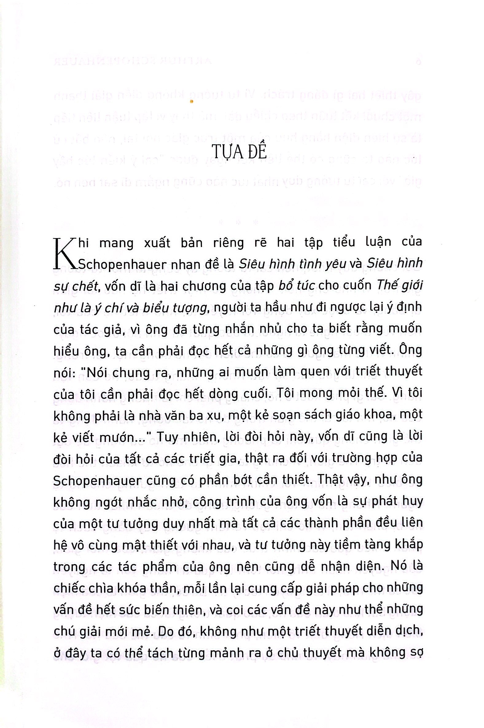siêu hình tình yêu - siêu hình sự chết