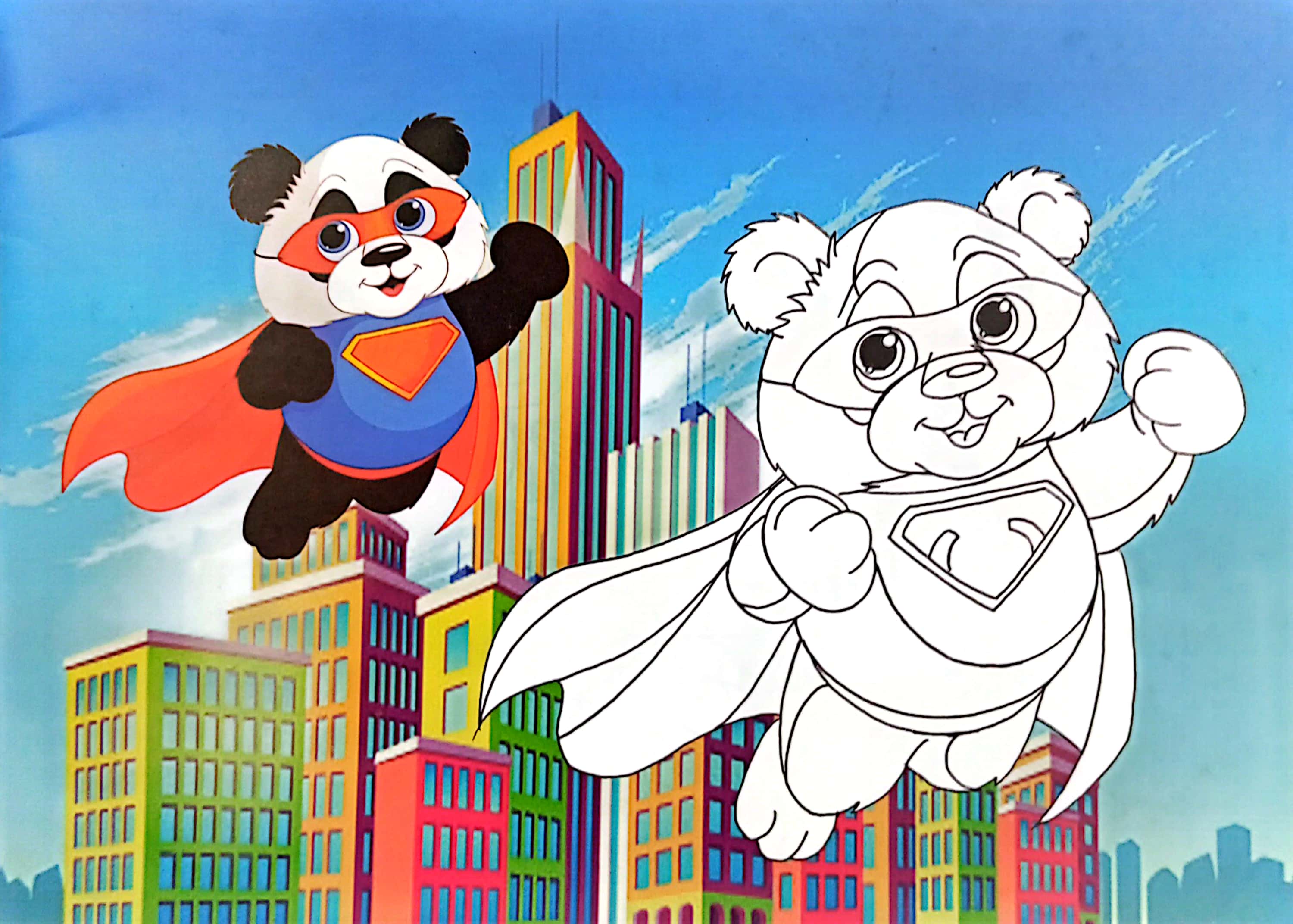 siêu nhân rừng xanh - bé chơi với bút màu