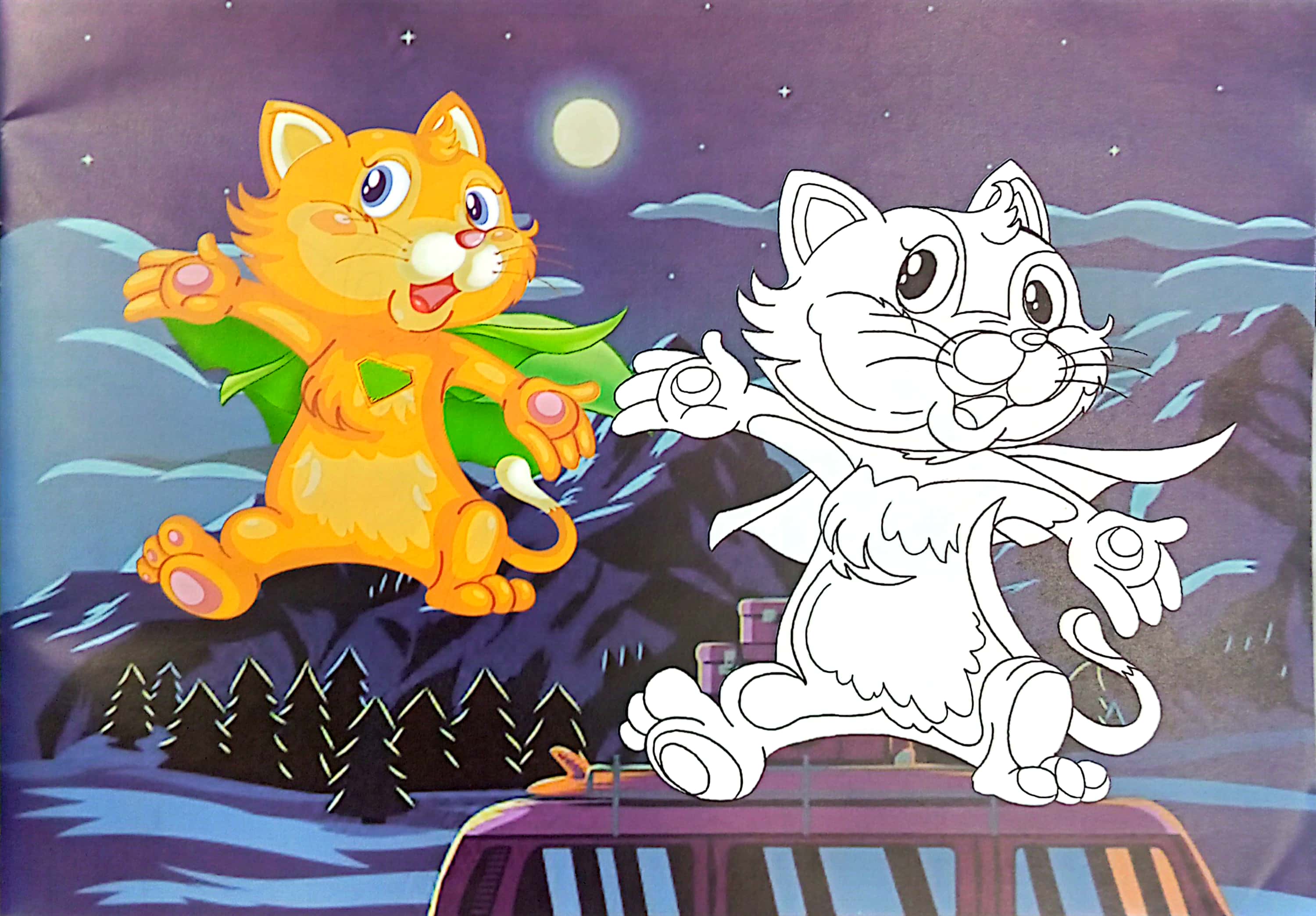 siêu nhân rừng xanh - bé chơi với bút màu