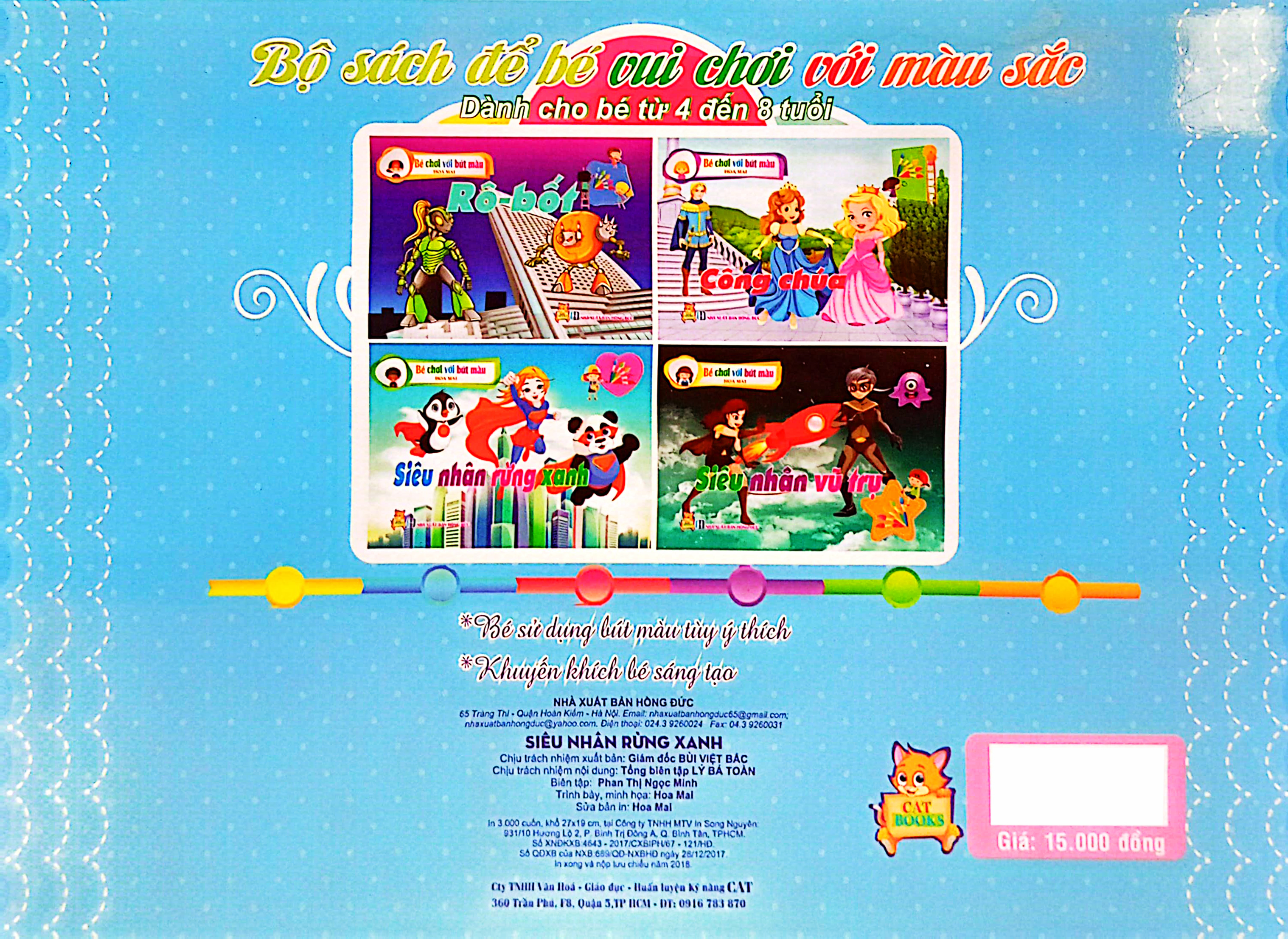 siêu nhân rừng xanh - bé chơi với bút màu