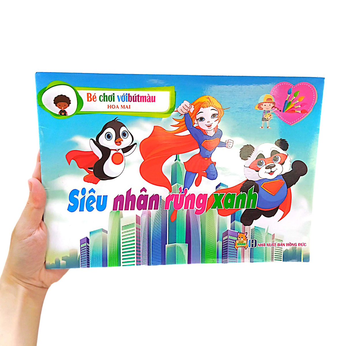 siêu nhân rừng xanh - bé chơi với bút màu