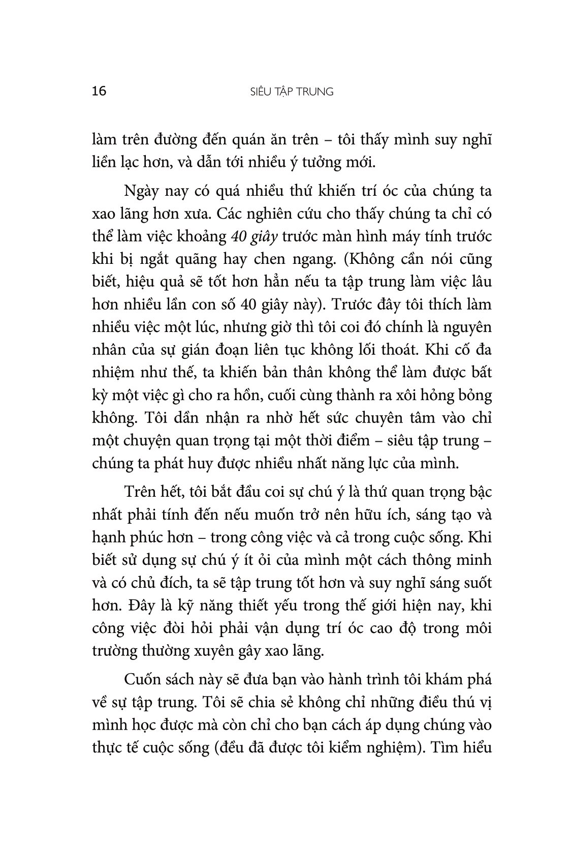 siêu tập trung - tăng hiệu quả trong một thế giới đa đoan (tái bản 2023)