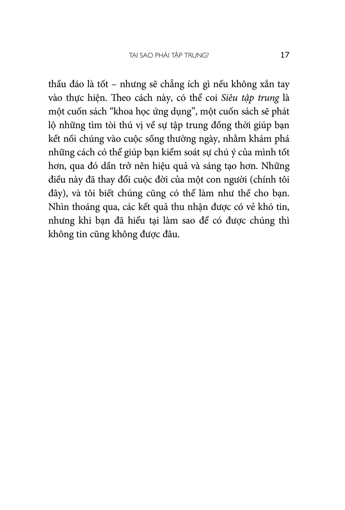 siêu tập trung - tăng hiệu quả trong một thế giới đa đoan (tái bản 2023)