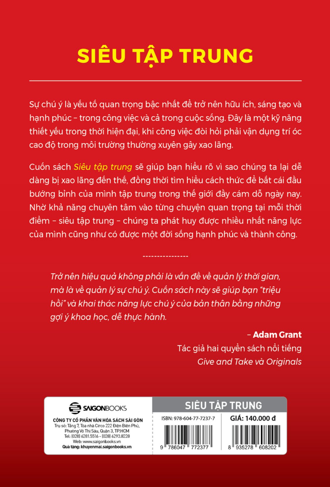 siêu tập trung - tăng hiệu quả trong một thế giới đa đoan (tái bản 2023)