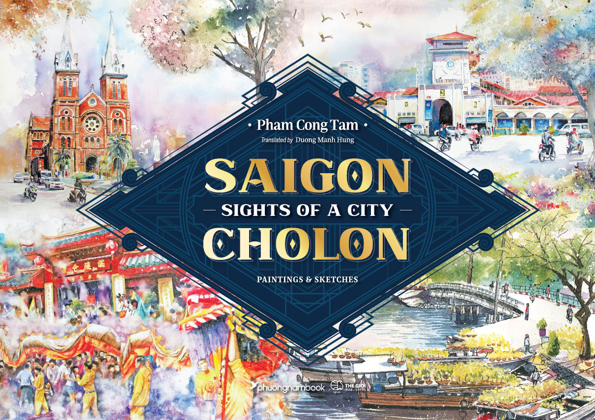 sights of a city saigon-cholon - paintings and sketches - bìa cứng