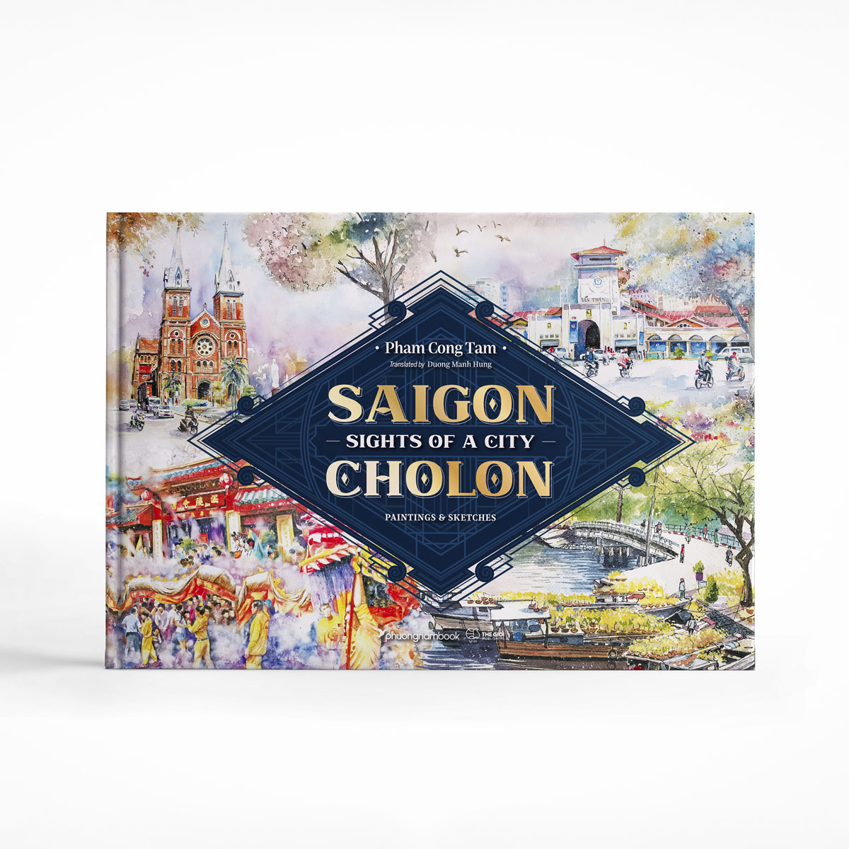 sights of a city saigon-cholon - paintings and sketches - bìa cứng
