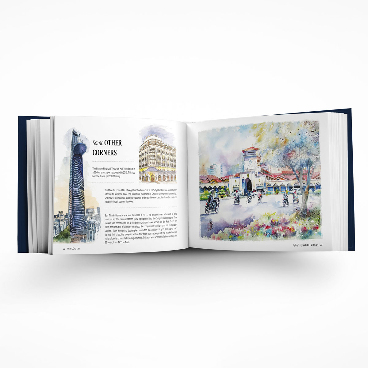 sights of a city saigon-cholon - paintings and sketches - bìa cứng